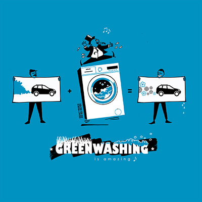 Visuel Greenwashing sur t-shirt bio